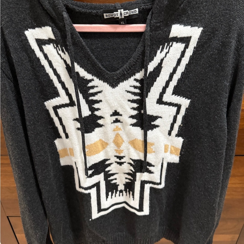 Rowdy Crowd Hoodie Sweater Black XL